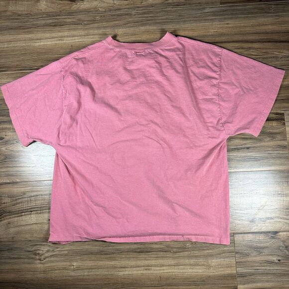 Vintage Guess USA T Shirt Men’s 2XL Spell Out Y2K 90’s Pink READ - Picture 6 of 7